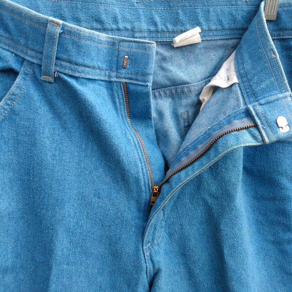 Vintage Jeans 34x27 Blue Denim Made in U.S.A. 70s 80s "Comfort Action Sports" - Picture 4 of 9